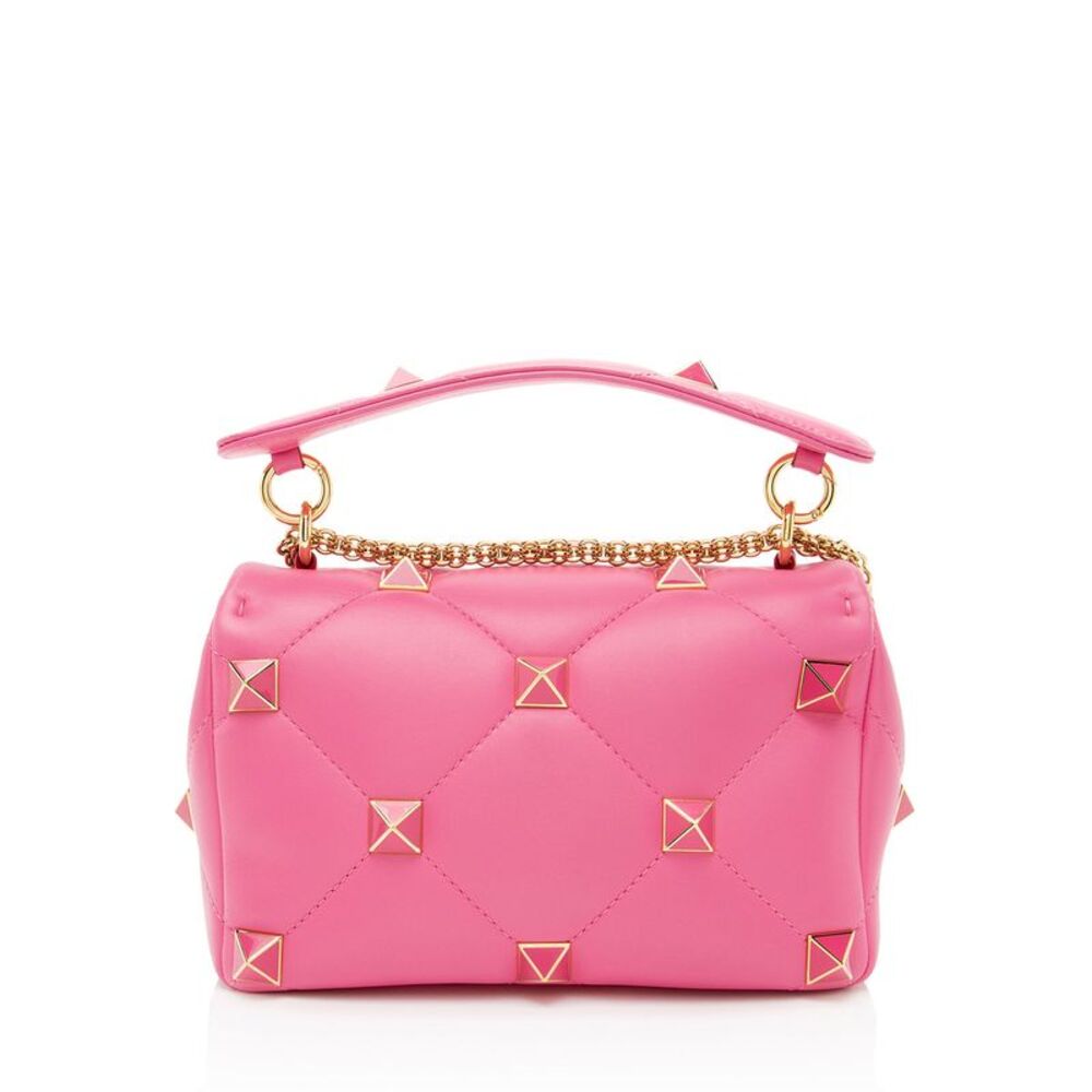 Valentino Calfskin Roman Stud Medium Shoulder Bag - Picture 3 of 12